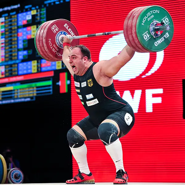 Gewichtheber in Aktion